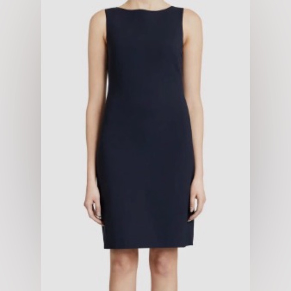 Theory Betty Savona Sheath Dress in Navy Blue